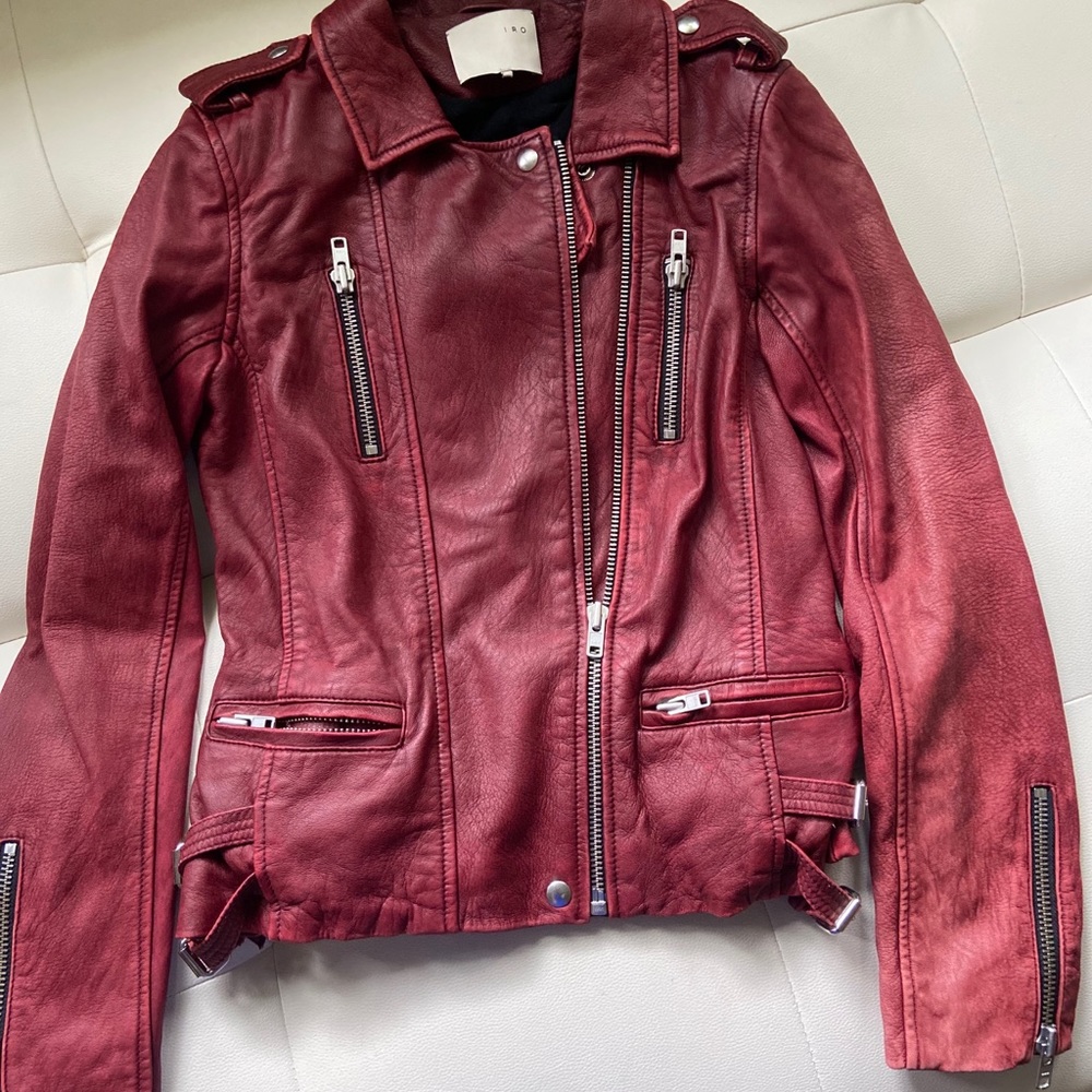 IRO RED LEATHER JACKET